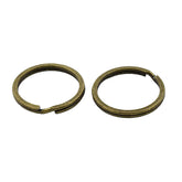 Vintage Key Chain Ring (10 Pieces) 21 MM Metal Iron Round Base Antique Bronze Color